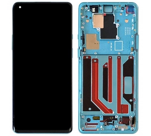 Дисплей для OnePlus 8 Pro, зелений (Glacial Green), з рамкою, Original (PRC) (переклеєне скло)