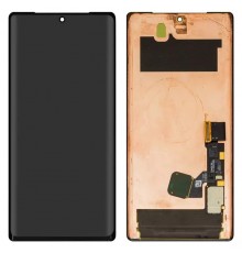 Дисплей для Google Pixel 6 Pro, чорний, без рамки, Оригінал (переклеєно скло), GLUOG, G8VOU