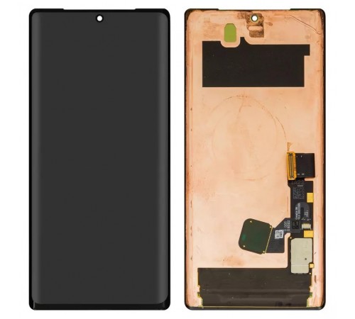 Дисплей для Google Pixel 6 Pro, чорний, без рамки, Оригінал (переклеєно скло), GLUOG, G8VOU