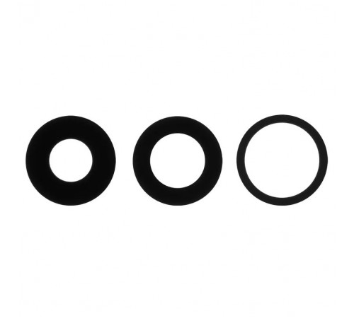 Скло камери для iPhone 13 Pro, 13 Pro Max, чорне, без рамки, комплект 3 шт.