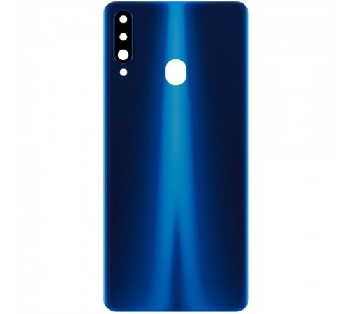 Задняя панель корпуса для Samsung A207F/DS Galaxy A20s, синяя, Copy + стекло камеры