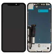 Дисплей для iPhone XR, чорний, з рамкою, Original (PRC), NEW, LG version