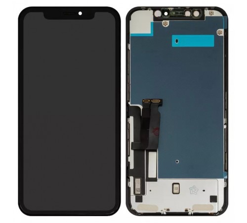Дисплей для iPhone XR, чорний, з рамкою, Original (PRC), NEW, LG version