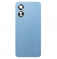 Задняя панель корпуса для Oppo A17, голубая (Pearl Blue) + стекло камеры