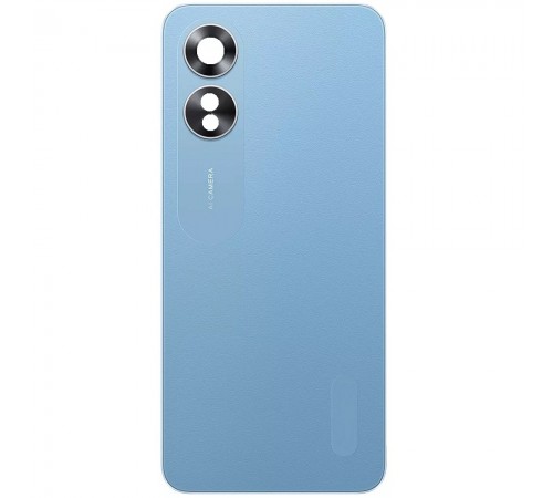 Задняя панель корпуса для Oppo A17, голубая (Pearl Blue) + стекло камеры Задняя панель корпуса для Oppo A17, голубая (Pearl Blue) + стекло камеры