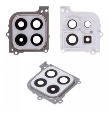 Стекло камеры для Samsung A226 Galaxy A22 5G, белое, с рамкой