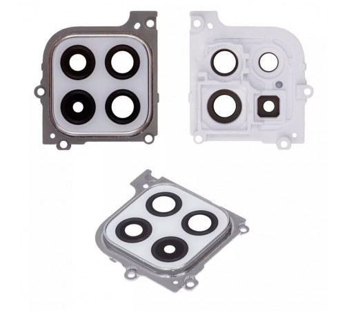 Стекло камеры для Samsung A226 Galaxy A22 5G, белое, с рамкой