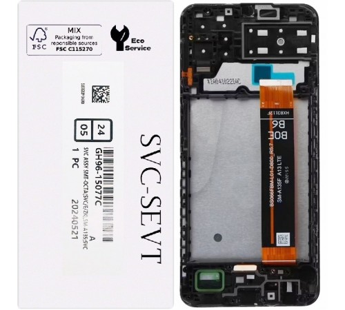 Дисплей для Samsung A135 Galaxy A13, M135 Galaxy M13, черный, с рамкой, Original, SM-A135F BS066FBM-L01-D800_R5.7, GH82-29133A