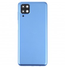 Задняя панель корпуса для Samsung M127 Galaxy M12, синяя + стекло камеры