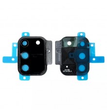 Стекло камеры для Samsung G770 Galaxy S10 Lite, черное, с рамкой