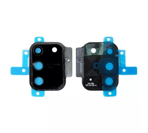 Стекло камеры для Samsung G770 Galaxy S10 Lite, черное, с рамкой