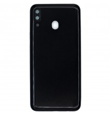 Задня панель корпусу для Samsung M205F/DS Galaxy M20, чорна, Copy + скло камери