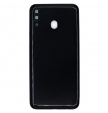 Задняя панель корпуса для Samsung M205F/DS Galaxy M20, черная, Copy + стекло камеры