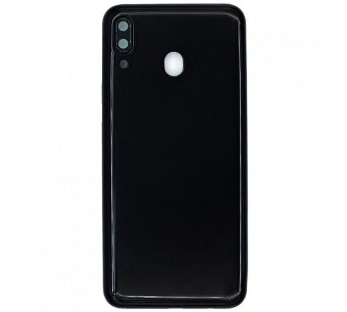 Задня панель корпусу для Samsung M205F/DS Galaxy M20, чорна, Copy + скло камери