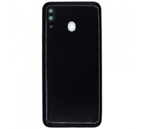 Задняя панель корпуса для Samsung M205F/DS Galaxy M20, черная, Copy + стекло камеры Задняя панель корпуса для Samsung M205F/DS Galaxy M20, черная, Copy + стекло камеры