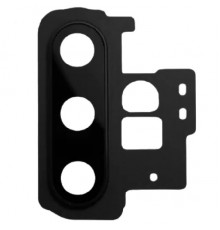 Стекло камеры для Samsung N975F Galaxy Note 10 Plus, черное (Aura Black), с рамкой