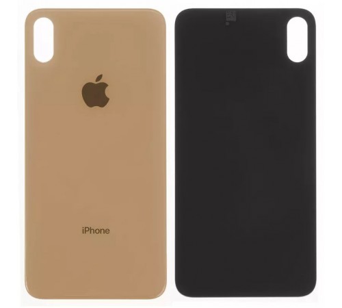 Задняя панель корпуса для iPhone XS Max, золотистая, нужно снять стекло камеры, small hole