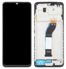 Дисплей для Xiaomi Poco C65, Redmi 13C, черный, с рамкой, High Copy версия S-6