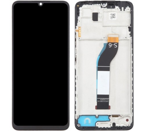Дисплей для Xiaomi Poco C65, Redmi 13C, чорний, з рамкою, High Copy, версія S-6