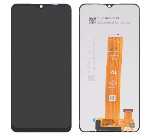 Дисплей для Samsung A047 Galaxy A04s, черный, без рамки, Оригинал (переклеено стекло), SM-A047F V01