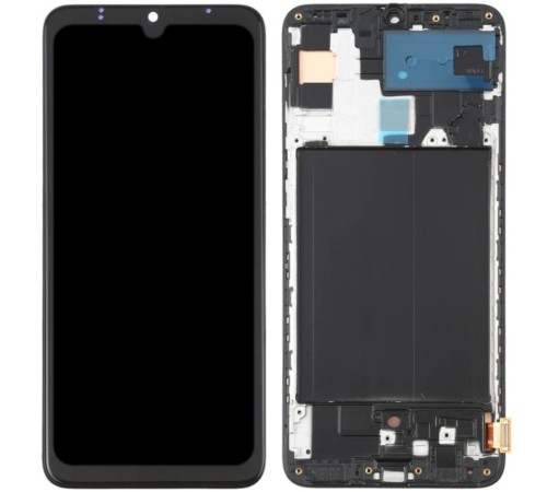 Дисплей для Samsung A707 Galaxy A70s, черный, с рамкой, Original (PRC)