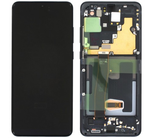 Дисплей для Samsung G988 Galaxy S20 Ultra, черный (Cosmic Black), с рамкой, High Copy (OLED)