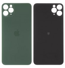 Задня панель корпусу для iPhone 11 Pro Max, зелена, не потрібно знімати скло камери, big hole, matte midnight green