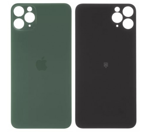 Задняя панель корпуса для iPhone 11 Pro Max, зеленая, не нужно снимать стекло камеры, big hole, matte midnight green