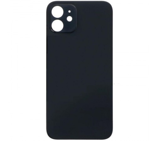 Задняя панель корпуса для iPhone 12, черная, не нужно снимать стекло камеры, Original (PRC), big hole Задняя панель корпуса для iPhone 12, черная, не нужно снимать стекло камеры, Original (PRC), big hole