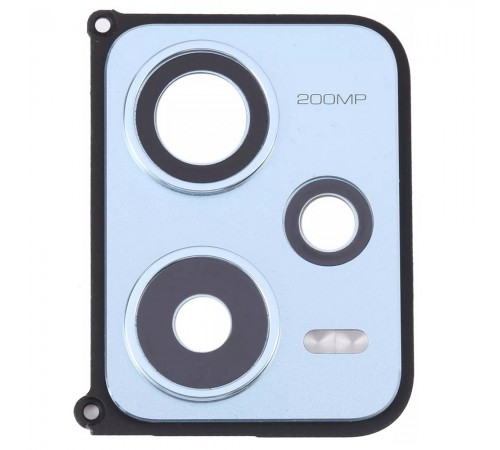 Стекло камеры для Xiaomi Redmi Note 12 Pro Plus, синее, с рамкой