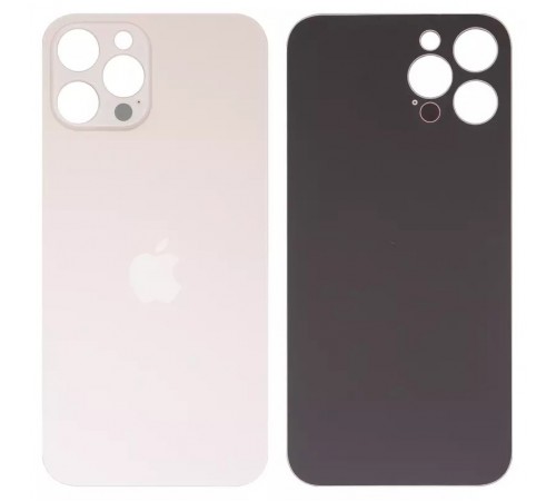 Задня панель корпусу для iPhone 12 Pro Max, золотиста, не потрібно знімати скло камери, Original (PRC), big hole