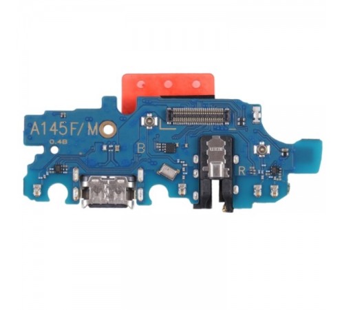 Шлейф для Samsung A145 Galaxy A14, коннектора наушников, коннектора зарядки, с микрофоном, плата зарядки, Original (PRC)