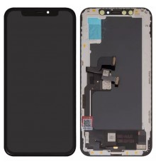Дисплей для iPhone XS, чорний, з рамкою, FLYCDI, (OLED), hard