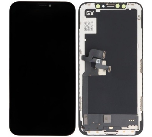 Дисплей для iPhone X, чорний, з рамкою, High Copy (OLED), GX OEM hard NEW