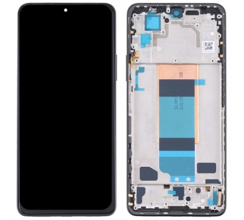 Дисплей для Xiaomi Poco F4, черный (Night Black), с рамкой, Copy (TFT)