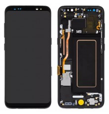 Дисплей для Samsung G950 Galaxy S8, черный, с рамкой, Original (PRC), midnight black