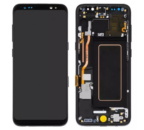 Дисплей для Samsung G950 Galaxy S8, черный, с рамкой, Original (PRC), midnight black