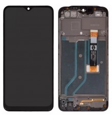 Дисплей для Oppo A12, чорний, з рамкою, Original (PRC), з чорним шлейфом, CPH2083, CPH2077, FPC-HTF062H111-NT  