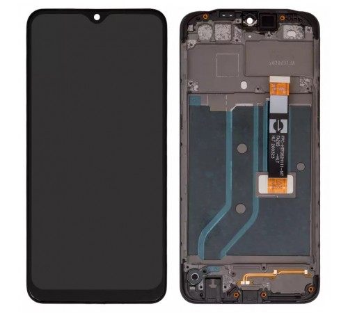 Дисплей для Oppo A12, чорний, з рамкою, Original (PRC), з чорним шлейфом, CPH2083, CPH2077, FPC-HTF062H111-NT  