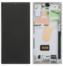 Дисплей для Samsung S918 Galaxy S23 Ultra, золотистый (Cream), с рамкой, Original (PRC)