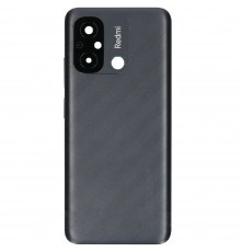 Задняя панель корпуса для Xiaomi Redmi 12C, серая (Graphite Gray) + стекло камеры