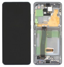 Дисплей для Samsung G988 Galaxy S20 Ultra, серый (Cosmic Grey), с рамкой, High Copy original LCD size, (OLED)