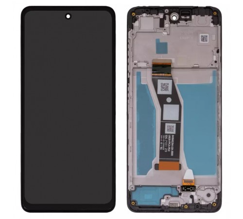 Дисплей для Motorola Moto E14, Moto G04, Moto G04s, чорний, з рамкою, High Copy