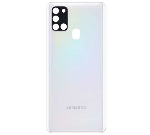 Задняя панель корпуса для Samsung A217 Galaxy A21s, белая + стекло камеры Задняя панель корпуса для Samsung A217 Galaxy A21s, белая + стекло камеры