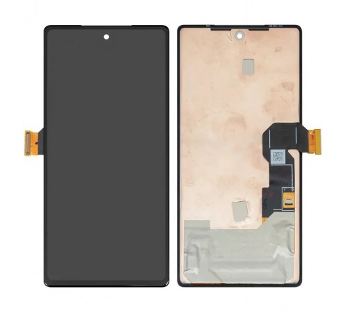 Дисплей для Google Pixel 6a, чорний, без рамки, Оригінал (переклеєно скло), GX7AS, GB62Z, G1AZG