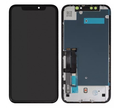 Дисплей для iPhone XR, чорний, з рамкою, Copy (TFT), GX