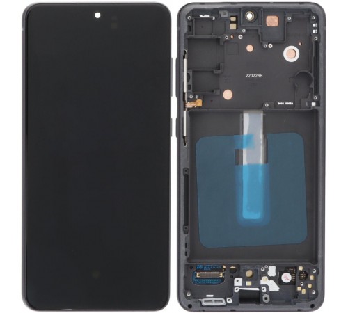 Дисплей для Samsung G990B Galaxy S21 FE 5G, серый (Graphite), с рамкой, Copy (TFT)