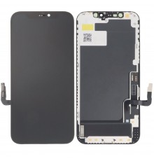 Дисплей для iPhone 12, iPhone 12 Pro, чорний, з рамкою, Copy (TFT), без мікросхеми