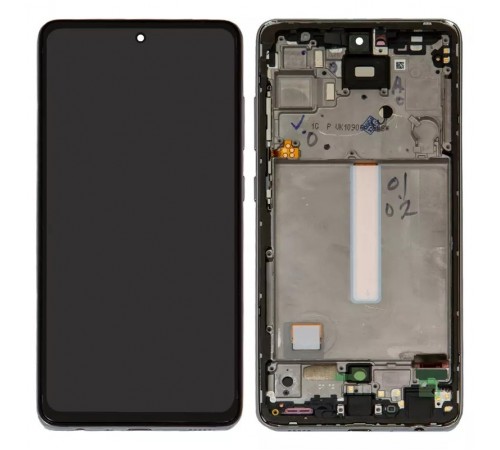 Дисплей для Samsung A525 Galaxy A52, A526 Galaxy A52 5G, білий, з рамкою, High Copy (OLED 6,42")