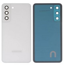 Задняя панель корпуса для Samsung G990B Galaxy S21 FE 5G, белая + стекло камеры